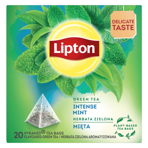 Zaļā arom. tēja Lipton ar piparm. garšu 20tm