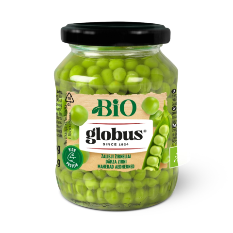 Ekologiški žalieji žirneliai GLOBUS, 330 g