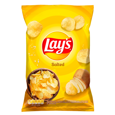 Bulvių traškučiai su druska LAYS, 130 g