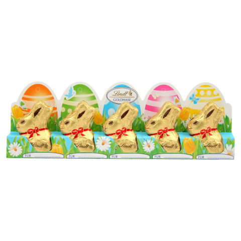 Pieninio šokolado kiškiai LINDT, 5x10 g