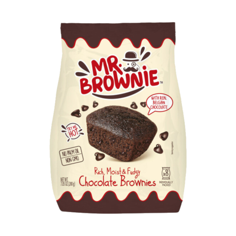 Keksiukai su belg. šokol. MR BROWNIE, 200 g