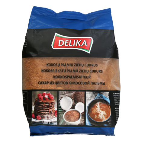 Kokoso palmių žiedų cukrus DELIKA, 500 g