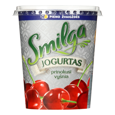 Jogurtas su vyšnių gab. SMILGA, 3,3 %, 380 g