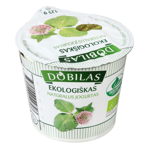 Ekol. nat. jogurtas DOBILAS, 2,3-4,6 %, 125 g