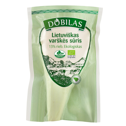 Ekologiškas varškės sūris DOBILAS, 13 %, 1 kg