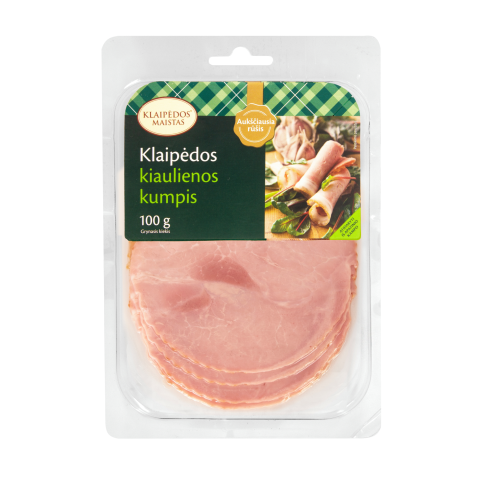 K. rūk. KLAIPĖDOS kiaul. kumpis, a. r., 100 g