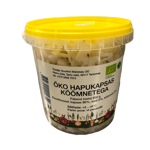 Köömnetega hapukapsas mahe 600g