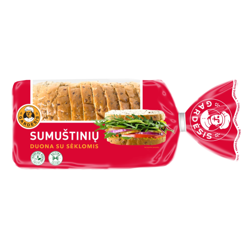 SUMUŠTINIŲ duona su sėklomis, 500 g