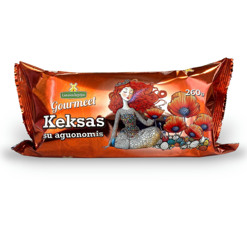 Keksas su aguonomis, 260 g