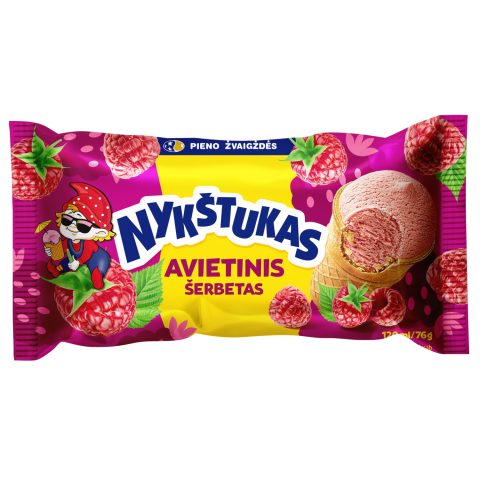 Avietinis šerbetas NYKŠTUKAS, 120 ml / 76 g