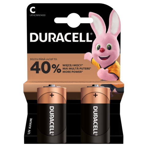 Baterijos DURACELL LR14 C, 2vnt