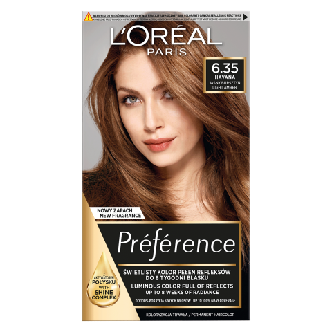 Plaukų dažai L'OREAL PREFERENCE, NR. 6.35