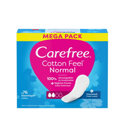 Hig. įklotai CAREFREE COTTON FRESH, 76vnt.