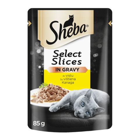 Kačių ėdalas su vištiena SHEBA, 85g