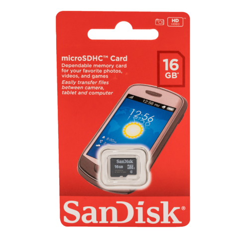 Mälukaart Sandisc microSDHC 16GB