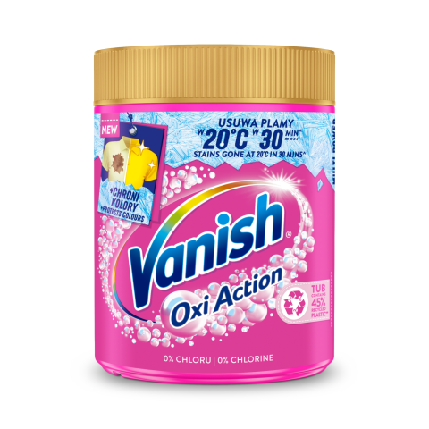 Dėmių valiklis VANISH OxiAction Pink, 470g