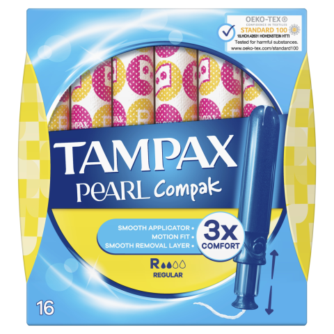 Tamponai TAMPAX COMPAC PEARL REGULAR, 16vnt.