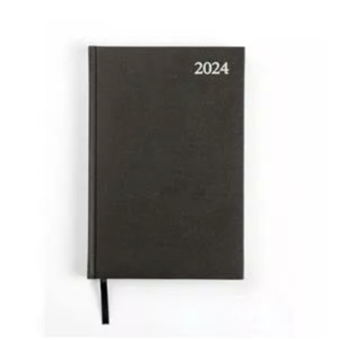 Plānotājs STANDARD 2024, PVC, A5, melns