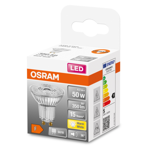 LED lamp Osram par1650 4,3w/827 gu10
