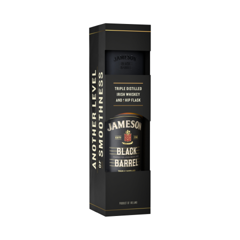 Viskijs Jameson Black Barrel Flask 40% 0,7l