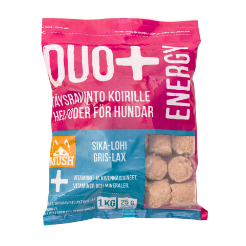 Šunų mais.MUSH DUO+ENERGY su kiau.ir laš.,1kg