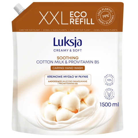 Šķidrās ziepes Luksja cotton 1.5l