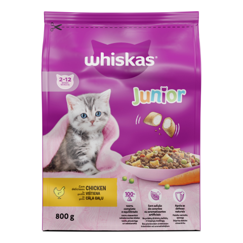 Sausas kačiukų ėdalas WHISKAS su višt., 800 g