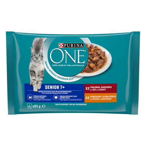 Vis.kačių ėdalas PURINA ONE SENIOR, 4x85g