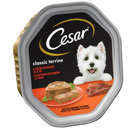 Suņu kon. Cesar ar liell.un aknām 150g