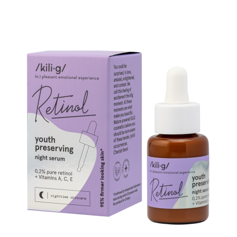 Nakt.veido serum.su retin.KILIG RETINOL, 30ml