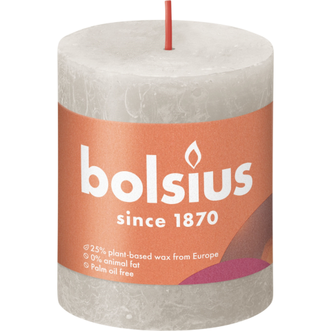 Žvakė BOLSIUS, 8 x 7 cm, pilka