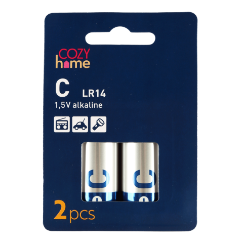 Baterijos COZY HOME C 1,5 V LR14, 2 vnt