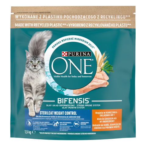 Ėdalas katėms su vištiena PURINA ONE, 1,5 kg