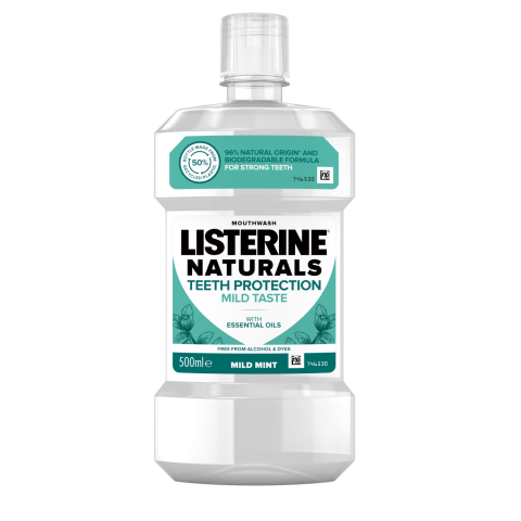 Burnos sk. skystis LISTERINE NATURALS, 500 ml