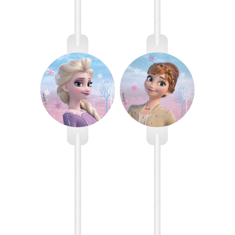 Pop. šiaudeliai „Frozen“ 4vnt