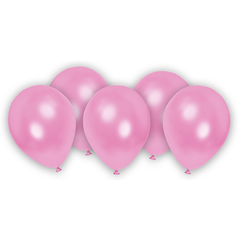 Õhupallid metallist roosa 8tk