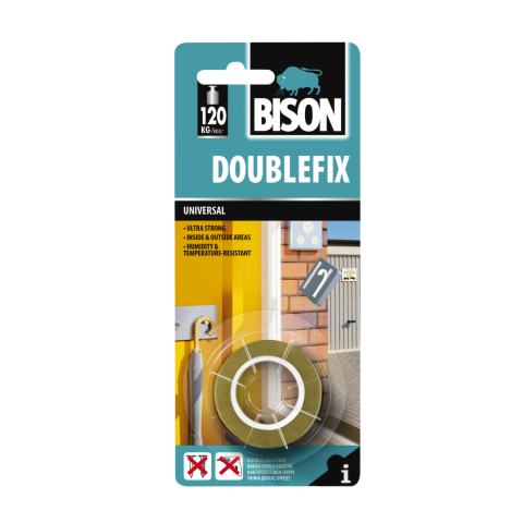 Lipni juosta BISON DOUBLE FIX,1,5mx19 mm