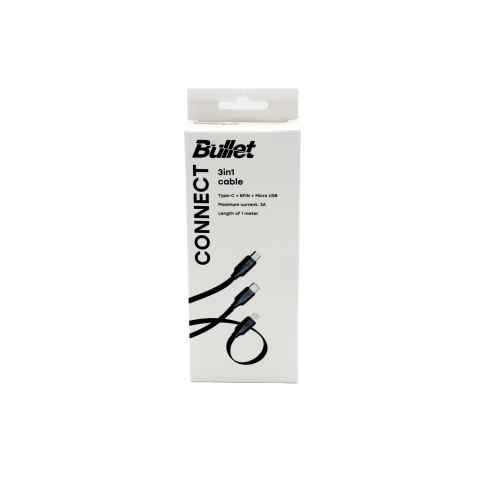 Laidas BULLET 3 in 1, MICRO, USB-C, 8PIN