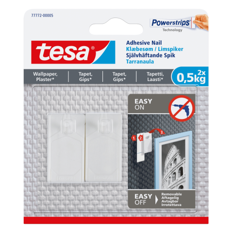 Līmējamais āķis Tesa 2 gabx0,5kg 77772