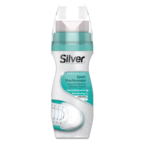 Valymo priemonė baltai avalynei SILVER, 75 ml