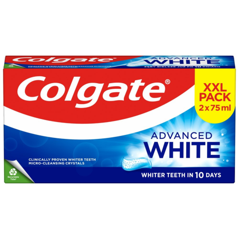 Hambapasta Colgate Advan. White Orig. 2x75ml