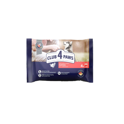 Kons. šuniuk. kalak. CLUB 4 PAWS, 4 x 85 g