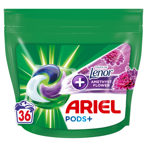 Pesukapslid Ariel Ametüst Flower 36tk