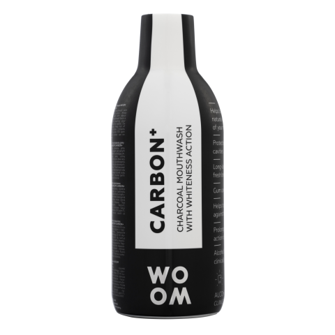 Burnos skalavimo skystis WOOM CARBON+, 500 ml