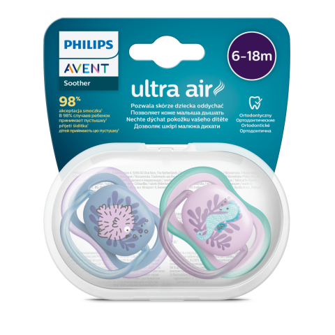 Čiulptukai PHILIPS ULTRA AIR, 6-18 m., 2 vnt.