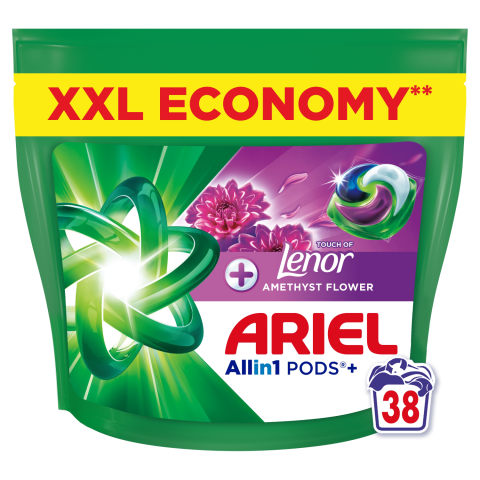 Skalb. kapsulės ARIEL AMETHYST FLOWER, 38 vnt