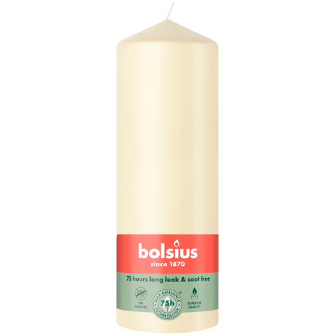 Žvakė BOLSIUS, dramblio kaulo spalv. 200/68mm