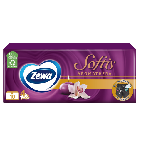 Nosinės ZEWA SOFTIS AROMA, 10 x 9 vnt