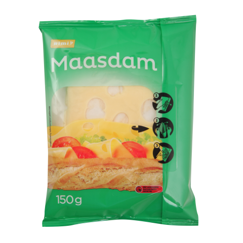 Pjaustytas RIMI sūris MAASDAM, 150g