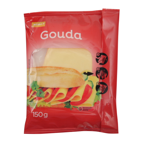 Pjaustytas RIMI sūris GOUDA, 150g